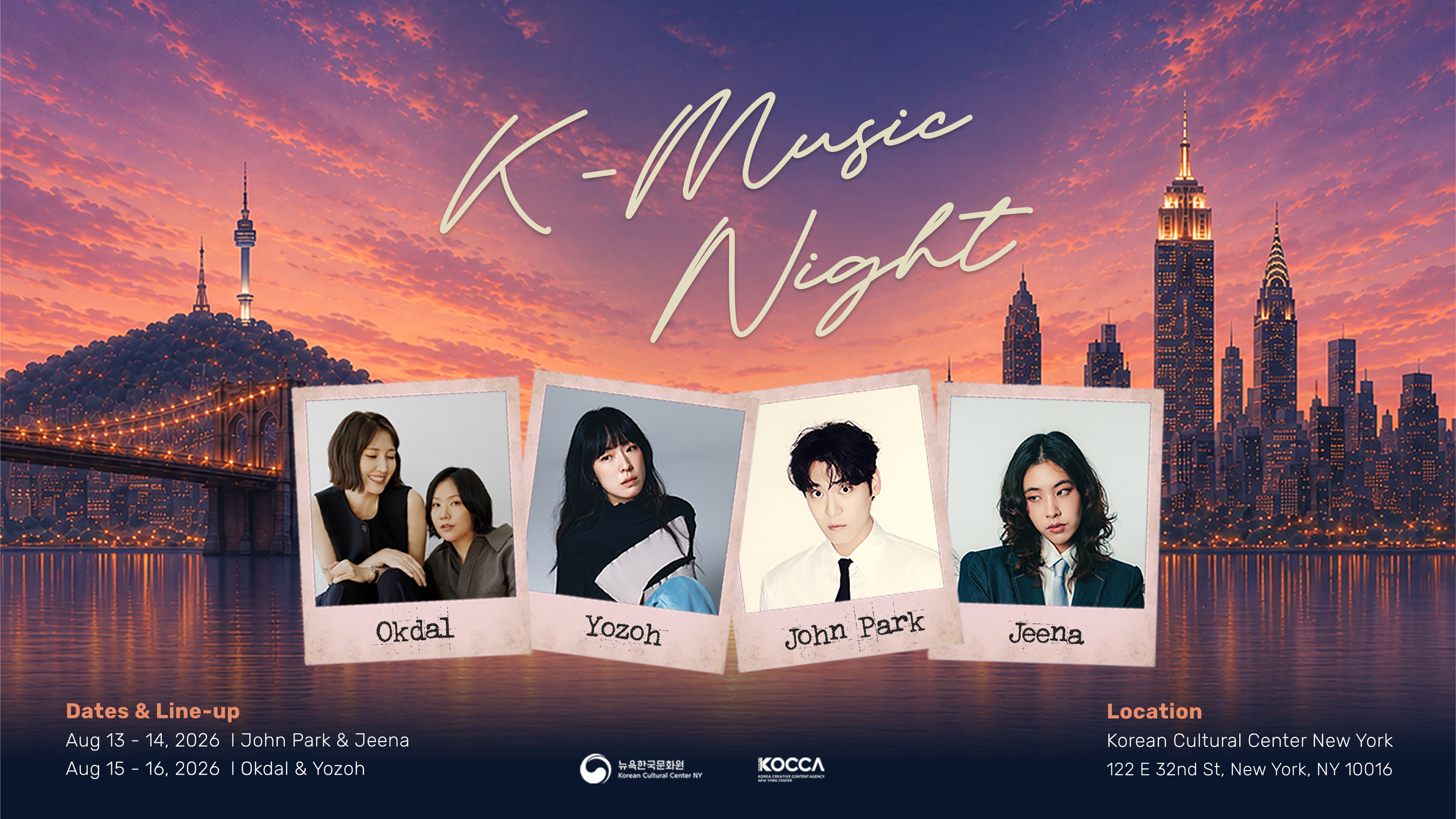 K-Music Night: John Park, OKDAL, Yozoh & Jeena